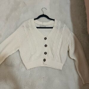 Abercrombie & Fitch Cream Knit Sweater